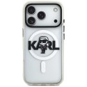 Etui Karl Lagerfeld IML Karl Sketch Logo MagSafe do iPhone 17 Pro przezroczysty