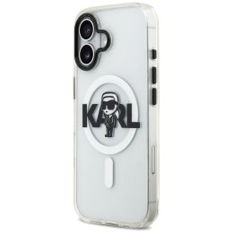Etui Karl Lagerfeld IML Karl Sketch Logo MagSafe do iPhone 17 przezroczysty