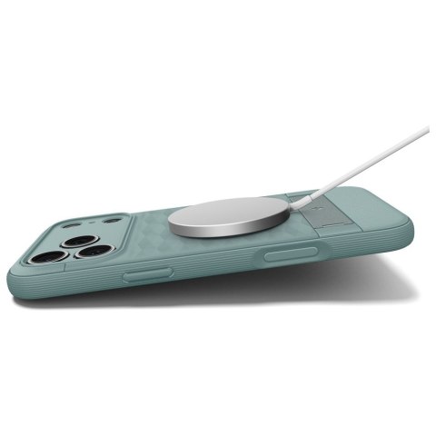 Etui Spigen Parallax "S" MAG MagSafe do iPhone 17 Pro zielony