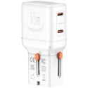 Ładowarka podróżna 4smarts World Travel Adapter Nomad Pocket 65W biały