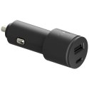 Ładowarka samochodowa Motorola TurboPower 45W Dual USB-A/USB-C z kablem USB-C 1m czarny