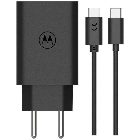 Ładowarka sieciowa Motorola TurboPower 50W Dual USB-C/USB-A z kablem USB-C 1m czarny