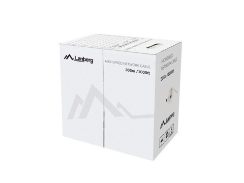 Lanberg LCU5-12CU-0305-Y kabel sieciowy Żółty 305 m Cat5e U/UTP (UTP)