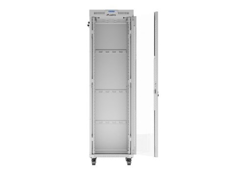 LANBERG SZAFA STOJĄCA RACK 19" 42U 600X800 SZARA DRZWI SZKLANE LCD V2 (FLAT PACK)