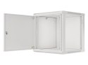 SZAFA INSTALACYJNA RACK WISZĄCA 19" 12U 600X600 SZARA DRZWI METALOWE (FLAT PACK)