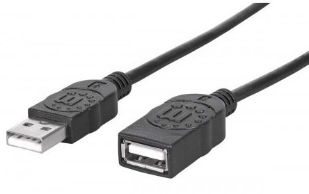 Kabel USB MANHATTAN USB 2.0 typ A (gniazdo) 1.8