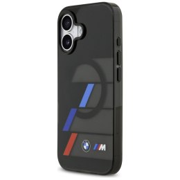 Etui BMW M IML Metal Buttons Tricolor Lines MagSafe do iPhone 17 czarny
