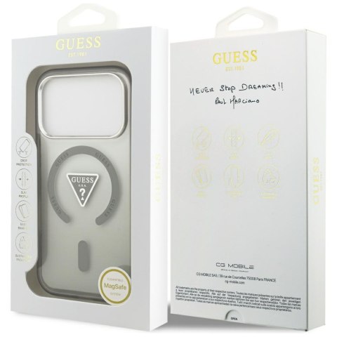Etui Guess IML Gradient Triangle Logo MagSafe do iPhone 17 Pro khaki