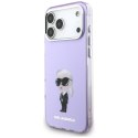 Etui Karl Lagerfeld IML Aquarelle Karl & Choupette & Logo MagSafe do iPhone 17 Pro Max fioletowy