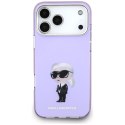 Etui Karl Lagerfeld IML Aquarelle Karl & Choupette & Logo MagSafe do iPhone 17 Pro Max fioletowy