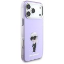 Etui Karl Lagerfeld IML Aquarelle Karl & Choupette & Logo MagSafe do iPhone 17 Pro Max fioletowy