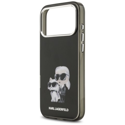 Etui Karl Lagerfeld IML Aquarelle Karl & Choupette & Logo MagSafe do iPhone 17 Pro czarny