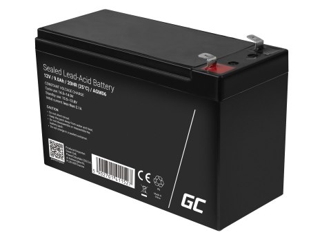 Green Cell VRLA AGM 12V, 2.1A, UPS, systemy alarmowe, monitoring, 9Ah