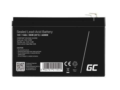 Green Cell VRLA AGM 12V, 4.2A, UPS, systemy alarmowe, monitoring