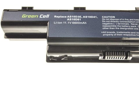 Green Cell baterie dla Acer Aspire 5740G, 5741G, 5742G, 5749Z, 5750G, 5755G, Li-Ion, 11.1V, 6600mAh, AC07