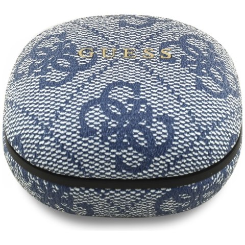 Słuchawki TWS ENC Guess 4G Classic Metal Logo niebieski