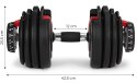 Hantel regulowany żeliwny z podstawką obciążenie 2,5-24 kg MOVEPRO