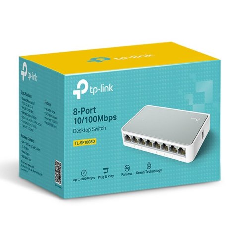 TP-LINK switch TL-SF1008D 100Mbps, auto MDI/MDIX