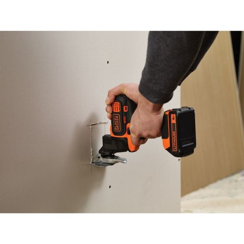 Black & Decker MT218K-QW oscylujące narzędzie wielofunkcyjne Czarny, Pomarańczowy 8500 OPM