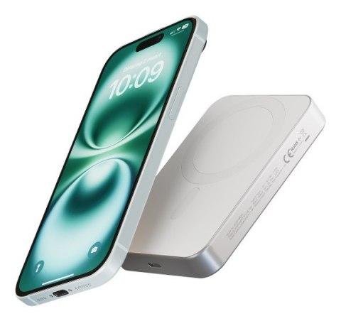 ZENS Slim Qi2 Aluminium Powerbank - magnetyczny powerbank 10000 mAh kompatybilny z MagSafe i Qi2 (white)