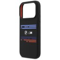 Etui BMW M Silicon Horizontal Line MagSafe do iPhone 17 Pro czarny