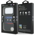 Etui BMW M Silicon Horizontal Line MagSafe do iPhone 17 Pro czarny