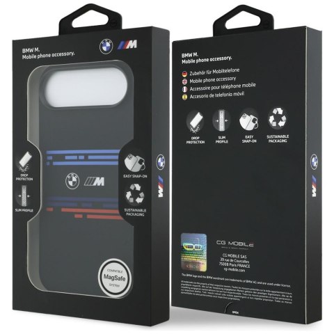 Etui BMW M Silicon Horizontal Line MagSafe do iPhone Air czarny