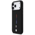 Etui BMW M Silicon Tricolor Line MagSafe do iPhone 17 Pro Max czarny