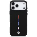 Etui BMW M Silicon Tricolor Line MagSafe do iPhone 17 Pro Max czarny