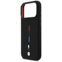 Etui BMW M Silicon Tricolor Line MagSafe do iPhone 17 Pro Max czarny