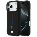 Etui BMW M Silicon Tricolor Line MagSafe do iPhone 17 Pro czarny