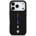 Etui BMW M Silicon Tricolor Line MagSafe do iPhone 17 Pro czarny