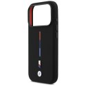 Etui BMW M Silicon Tricolor Line MagSafe do iPhone 17 Pro czarny