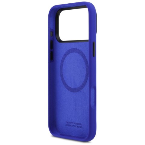 Etui BMW M Silicon Vertical Logo MagSafe do iPhone 17 Pro Max granatowy