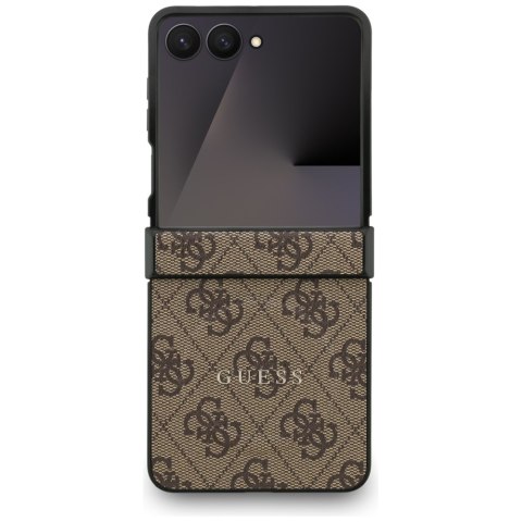 Etui Guess 4G Classic MagSafe do Samsung Galaxy Z Flip7 brązowy