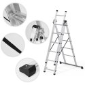 Drabina aluminiowa wielofunkcyjna 3x7 składana z pasami zabezpieczającymi 150 kg ModernHome