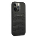 AMG AMHCP13XGSEBK iPhone 13 Pro Max 6,7" czarny/black hardcase Leather Debossed Lines