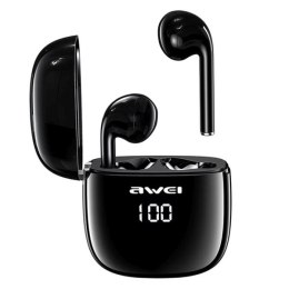 AWEI słuchawki Bluetooth 5.0 T28P TWS + stacja dokująca czarny/black