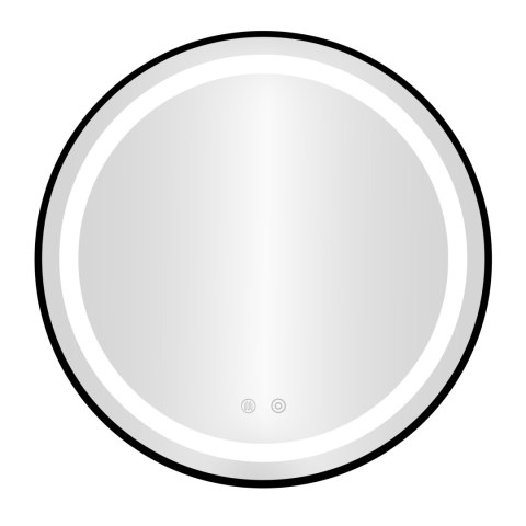 Lustro łazienkowe LED okrągłe ścienne 60 cm 3 barwy anti-fog włącznik dotykowy ModernHome
