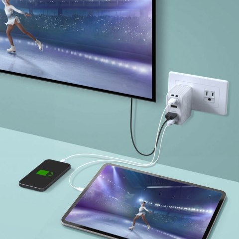 Stacja ładująca AVerMedia, EliteGO (GC313Pro) Biały, 100W GaN, HDMI