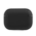 BMW BMAPSSLBK AirPods Pro cover czarny/black Geniune Leather Silver Logo