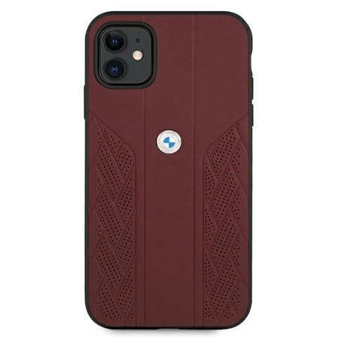Etui BMW BMHCN61RSPPR iPhone 11 6,1" / Xr czerwony/red hardcase Leather Curve Perforate