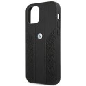 Etui BMW BMHCP12LRSPPK iPhone 12 Pro Max 6,7" czarny/black hardcase Leather Curve Perforate