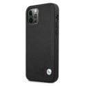 Etui BMW BMHCP12MRCDPK iPhone 12/12 Pro 6,1" czarny/black hardcase Leather Deboss