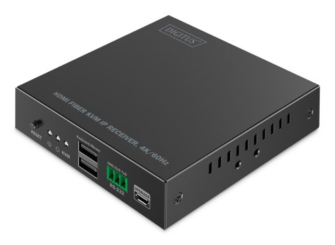 Dodatkowy odbiornik do DS-55348, przedłużacz światłowodowy HDMI 4K/60Hz z KVM USB 1.1 przez IP 1G lub do 40km/300m/IP 1G