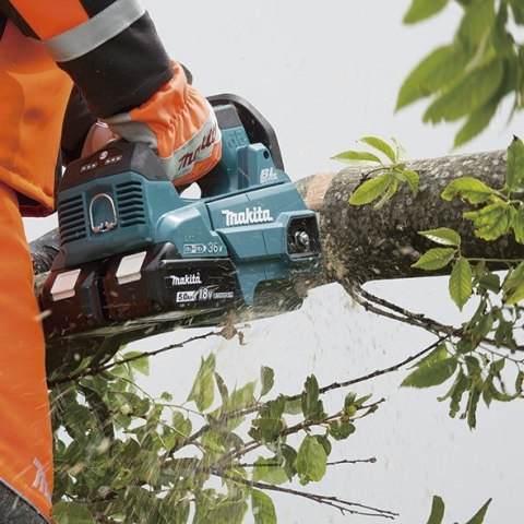 Makita DUC306Z Akumuliatorowa piła łańcuchowa, 2X18V, BL-motor, 300mm, 20 m/s. TOP HANDLE. Bez akumulatorów i ładowarki!