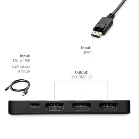Adapter I/O DP do HDMI potrójny CSV-7330 CLUB3D