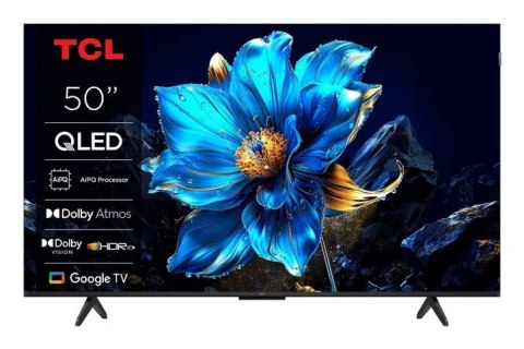 Telewizor TCL 4K QLED 50T69C 50 Telewizor Smart TV Telewizja Google TV UHD Czarny