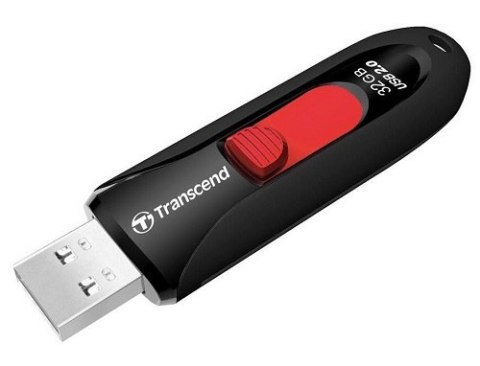 Pendrive TRANSCEND JetFlash 590 32GB Czarny (32 GB /USB 2.0 /Czarno-czerwony )