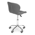 Krzesło biurowe obrotowe z szerokim oparciem regulacja wysokości szare ModernHome